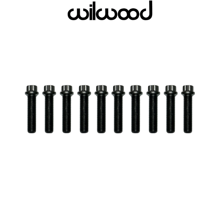 Willwood Screw In Wheel Stud Kit 1/2-20 x 2.00", 12-Point Heads - 10 Pack