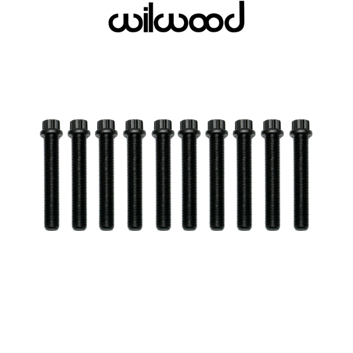 Willwood Screw In Wheel Stud Kit 1/2-20 x 3.00", 12-Point Heads - 10 Pack