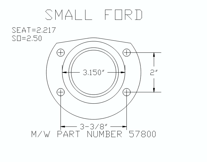 Mark Williams Small Ford 3.150 Housing Ends - PAIR