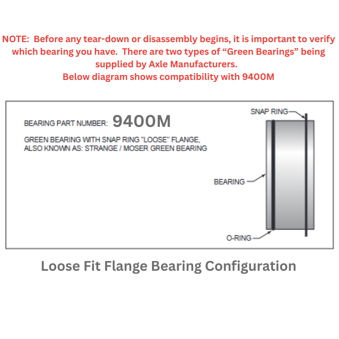 Moser Chrysler/Mopar 8.75" /Dana 60 (Non-adjustable) Axle Ball Bearings w/Snap Ring - ID: 1.562"/ OD: 2.875" - 9400M - 1 PIECE