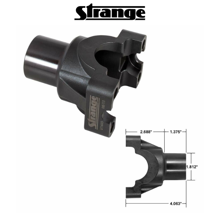 Strange Chrome Moly 1350 Series Yoke Fits Ford 9" Rear End with 28 Spline Pinion Gear