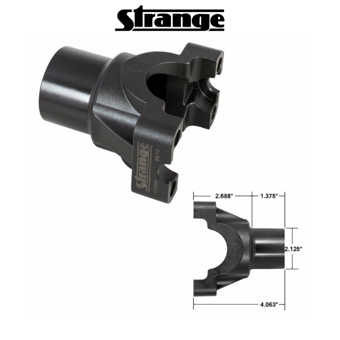 Strange Chrome Moly 1350 Series Yoke Fits Ford 9" Rear End with 35 Spline Pinion Gear