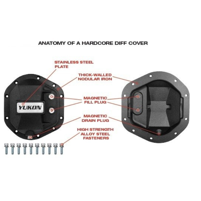 Yukon Chrysler 9.25" Rear Hardcore Nodular Iron Diff Cover