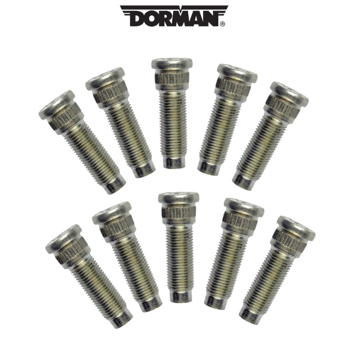 Dorman Press In Wheel Stud 1/2"-20 | .618" | 1-13/16" Length - 10 Pack