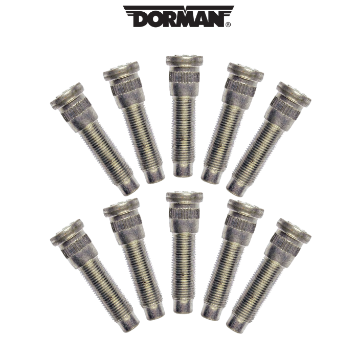 Dorman Press In Wheel Stud 12.700 mm-20 | 15.722 mm | 55.562 mm Length - 10 Pack