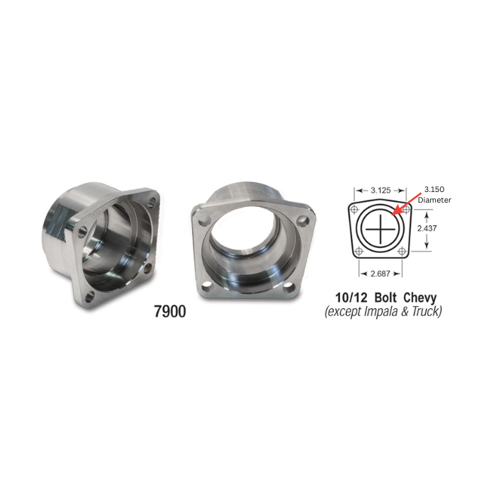 Moser Engineering Small GM Housing Ends 1/2" Holes - 1 Pair