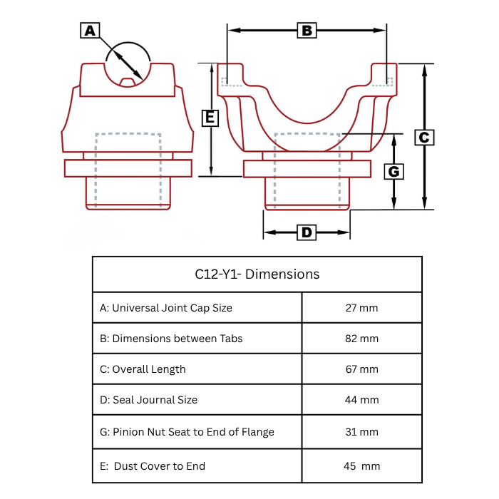 GM 8.875" 12 Bolt Car/Truck Pinion Yoke 1310 Series | 30 Spline - Tom's Differentials