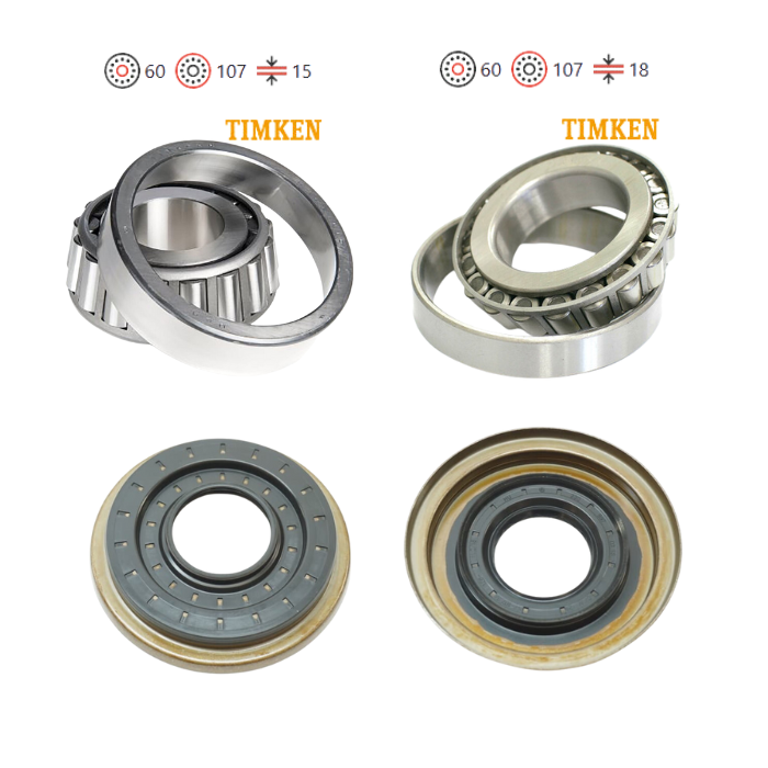 Chrysler LX SRT-8/AMG Carrier Bearing Kit - Timken® Bearings/OEM Axle Oil Seals