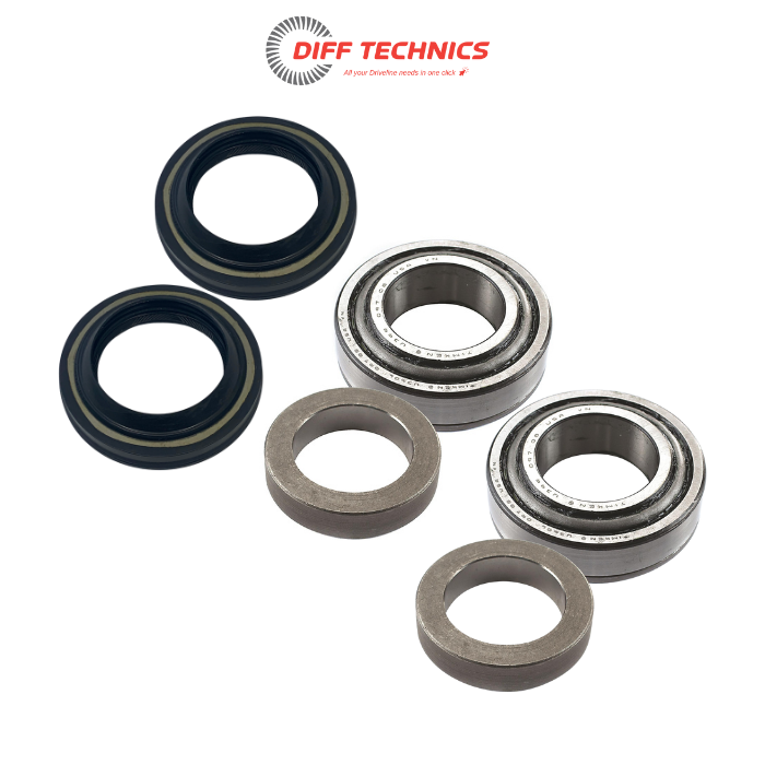 Timken Set 10 Axle Tapered Roller Bearing, NOK Axle Oil Seal & Collar Kit - PAIR