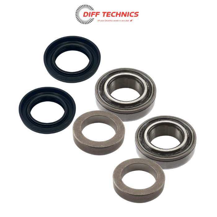 Timken Set 10 Axle Tapered Roller Bearing, NOK Axle Oil Seal & Collar Kit - PAIR