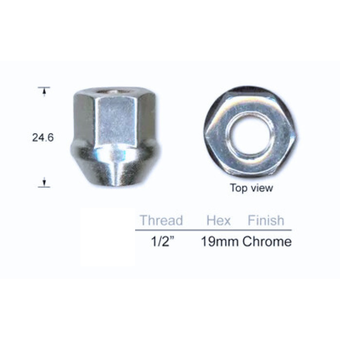 Run Thread Wheel Wheel Nut Open Ended | Thread 1/2