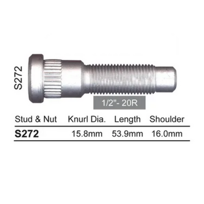 Ford Falcon XE-FGX Disc Brake Rear Axle Press In Wheel Studs 1/2"-UNF - 5 Pack