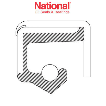 Ford 8" 1964.5-66 Ford Mustang Axle Oil Seal - ID 1.365"(34.67mm) | OD 2.081" (52.86mm) | W 0.435" (11.05mm) - Single - National