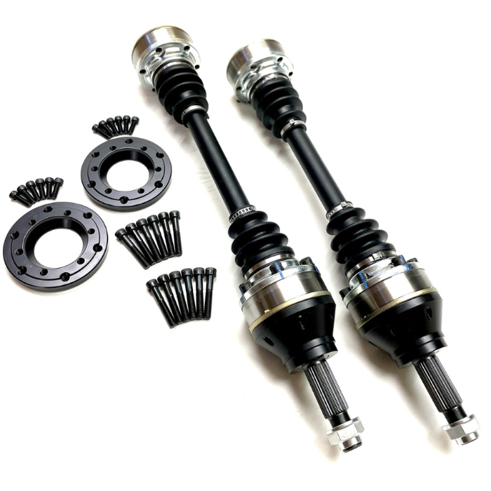 DSS 2009+ Nissan 370Z/Infiniti G37 Level 5 Direct Fit Rear CV Axles with 108mm CV and Adaptor/Conversion Plate-Left & Right